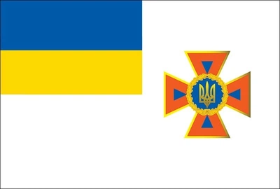Флаг ДСНС Украины DU-GARA 135 × 95 см односторонний принт (flag-00003-1)
