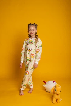 Піжама дитяча SweetJama Kids "Совята" з кишенею на попі 92
