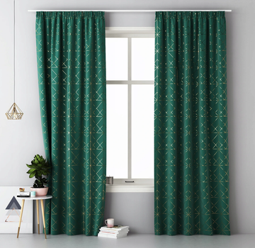 Дизайнерська портьєра Glammy Room99 140 х 250 см (Z/T/Glammy) Dark Green