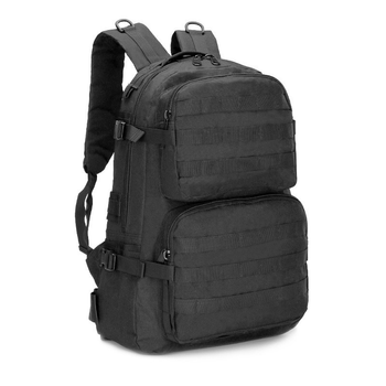 Тактичний штурмовий військовий рюкзак Armour Tactical 07-40 Oxford 600D (з системою MOLLE) 40 літрів Чорний