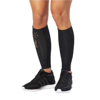 Компрессионные гетры 2XU, MCS Compression Calf Guard, M, черный/золотой логотип