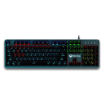 Проводная игровая USB клавиатура Meetion MK007 c LED RGB подсветкой механическая |RU/EN раскладки| Black (MK007)