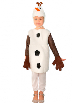 Костюм Олаф из Холодного сердца 3 года (98 см) 7027-white белый цвет