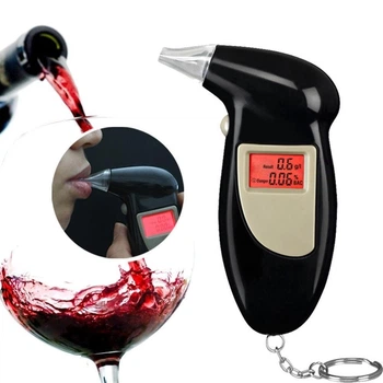 Алкотестер цифровий персональний з LCD екраном Digital Breath Alcohol Tester + 4 мундштуки