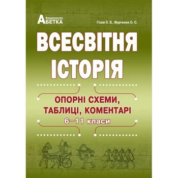 Всесвітня історія. Опорні схеми, таблиці, коментарі. Гісем О. В., Мартинюк О. О.