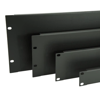 Панель 4 Unit 19" с ребром жесткости Penn Elcom R1268/4Uk чёрная сталь 1,2 мм