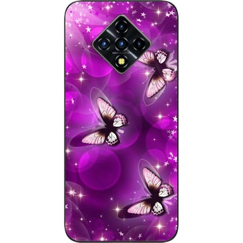 Оригинальный чехол SMTT для Infinix Zero 8 с картинкой Сиреневые бабочки