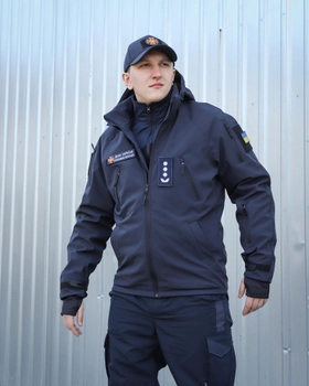 Куртка тактична FCTdesign на сітці Софтшелл 52-54 синя