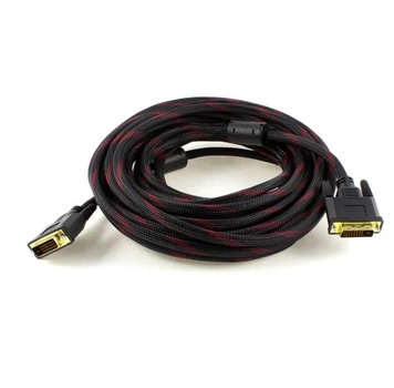 Кабель Dvi-Dvi 1.5m 2 ФЕРИТ обплетення Black/Red 24/24pin (06179)
