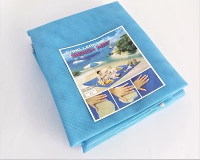 ​Коврик -сетка для пляжа Антипесок 200*150 см Sand Leakage Beach-Mat Пляжная подстилка Синяя