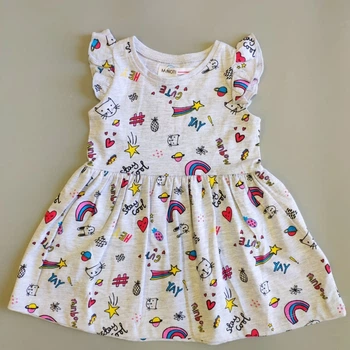 Летнее платье Minoti Радуга 2TDRESS04 86см Серый