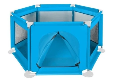 Манеж детский текстильный Malatec 125 × 65 см голубой 8494