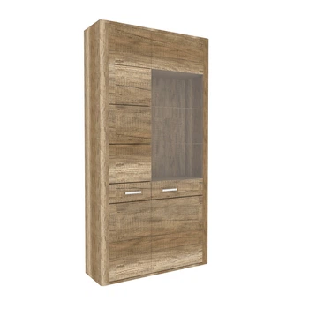 Витрина сервант в гостиную из ДСП+МДФ левая Sales T12L Blonski