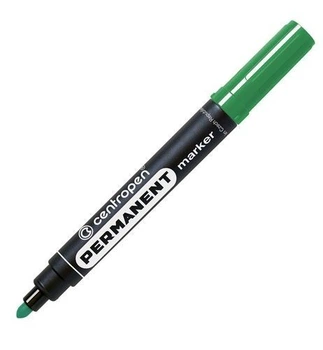 Маркер Centropen Permanent 2.5 мм круглый зеленый (8566)