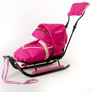 Санки Adbor Piccolino Black Edition DELUXE Pink