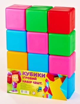 Детские игровые кубики Большие 14067K, 12 шт. в наборе 3854861