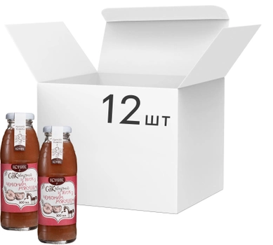 Упаковка сока Коник яблочного из красного яблока 0.3 л х 12 бутылок (4820157451380)