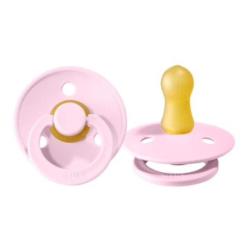 Пустушка BIBS Baby Pink 0-6 міс кругла натуральний каучук