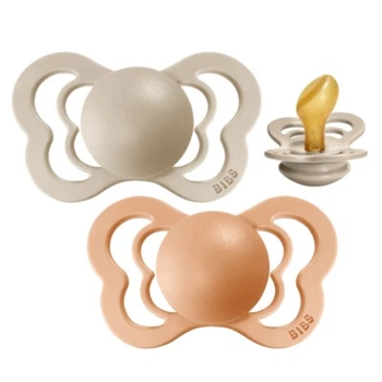 Пустышка BIBS Couture Vanilla + Peach Latex 6-36 мес. 2 шт.