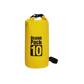 Водонепроницаемый рюкзак/гермомешок с шлейкой на плечо Ocean Pack 10 л Yellow (HbP050354-1)