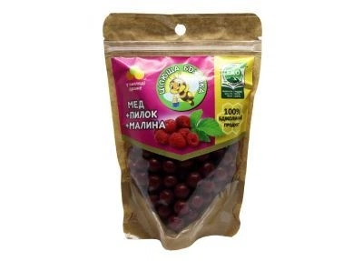 Натуральні цукерки-драже Цілюща бджілка з малиною 150 г