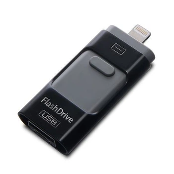 Флешка 3в1 Flash Drive 128GB для iPhone, Android, ПК black