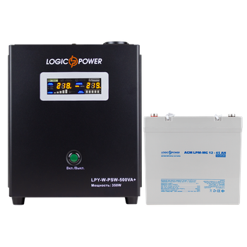 Комплект резервного питания для котла LP (LogicPower) ИБП + мультигелевая батарея (UPS W500 + АКБ MG 590W)