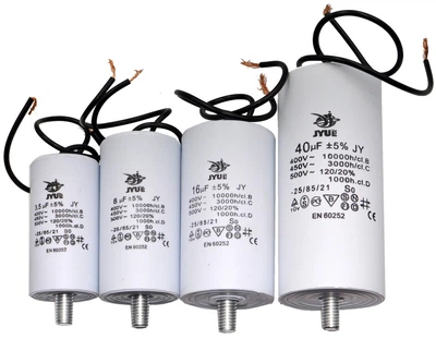 конденсатор JYUL CBB-60L 16мкф - 450 VAC болт + провода (40*70 mm) арт.кон158