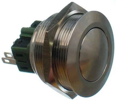 Кнопка антивандальная VJ Parts d32mm резьба 28mm h34mm 4 контакта, арт.кн583