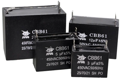 конденсатор JYUL CBB-61 3,3мкф - 450 VAC прямоугольный 38x20x30 арт.кон205
