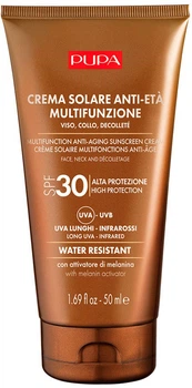Антивіковий сонцезахисний крем для обличчя, шиї та декольте Pupa Sun Care Multifunction Anti-Aging Sunscreen Cream SPF 30 50 мл (8011607331697)