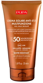 Антивіковий сонцезахисний крем для обличчя, шиї та декольте Pupa Sun Care Multifunction Anti-Aging Sunscreen Cream SPF 50 50 мл (8011607331703)