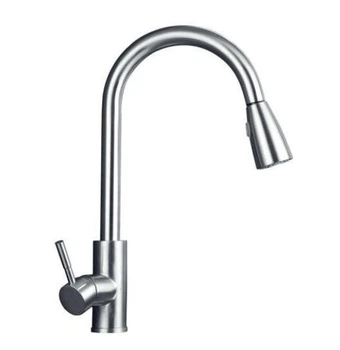 Смеситель для кухни с выдвижным изливом Frap F60899-1 Нержавеющая сталь