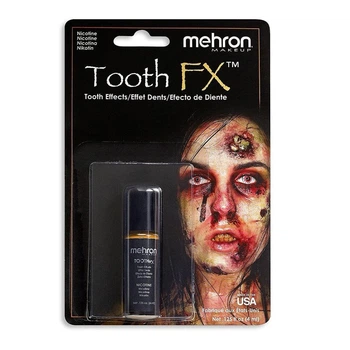 MEHRON Краска для зубов Tooth FX with Brush for Special Effects - Nicotine, (Никотин), 4 мл