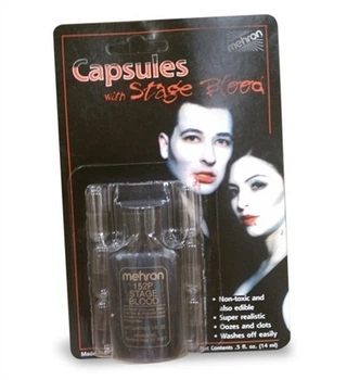 MEHRON Артеріальна кров з капсулами для рота Stage Blood - Bright Arterial w/6 Capsules-.5oz.