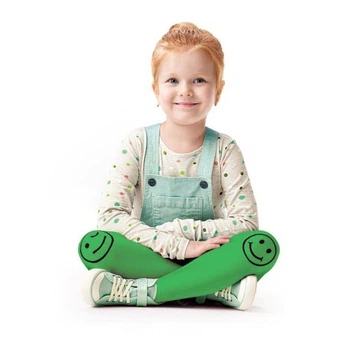 ​Колготи дитячі однотонні із смайликом SMILEY 40 den KNITTEX р.92-98 (салатові)