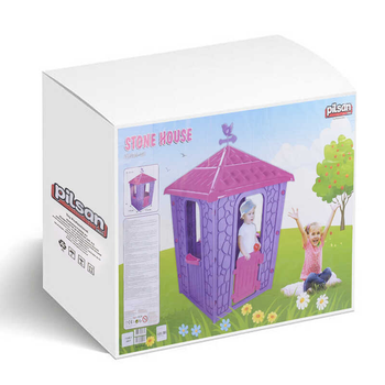 Игровой домик Pilsan Stone ГОЛУБОЙ С КРАСНЫМ (90584)