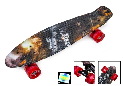Скейт Penny Board 22" Print "Битва" на LED колесах