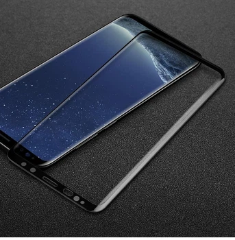 Защитное стекло LUX EDGE для Samsung S9 Plus (G965) с закругленными краями черный 0,3 мм в упаковке
