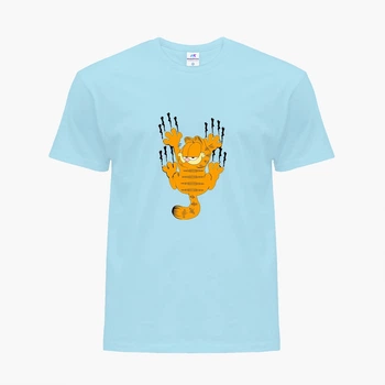 Детская футболка Гарфилд (Garfield) (25186-1944) 158-164 см Хлопок Голубой