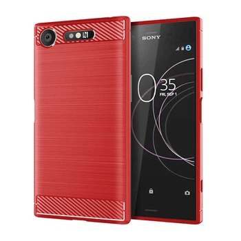 Чохол Lenuo Carbon Fiber для Sony Xperia XZ1 G8342 Red