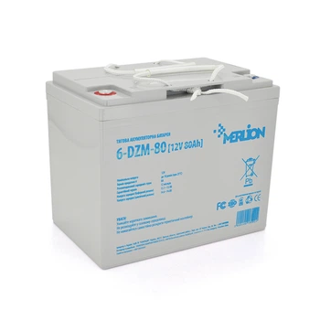 Тяговий акумулятор AGM MERLION 6-DZM-80, 12V 80Ah
