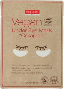 Патчі під очі Purederm Vegan Under Eye Mask Collagen 30 шт. 25 г (8809541199523)