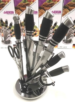 Набор кухонных ножей на подставке Benson BN-403 из 8 предметов