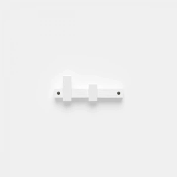 Вешалка настенная деревянная на 2 крючка Pab.objects Fence x2 old Белая 19см (pab0041)