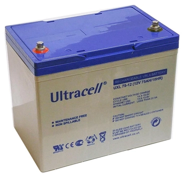 Батарея аккумуляторная Ultracell UXL75-12 (259x168x230), 12В, 75Ач, AGM