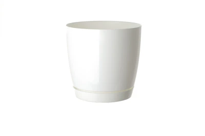 Горшок для цветов Form-Plastic Тоскана круглый с подставкой 6,1 л 22 х 21см Белый