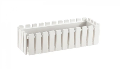 Горщик для квітів Polimod Акація Балкон 80 Прямокутний 15л. білий