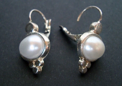 Серьги жемчуг silver DANON Е2634SS4