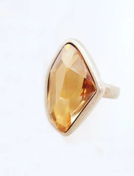 Кільце октан шампань з великим кристалом Swarovski DANON R1147S21 large